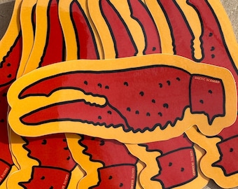 Crawfish Claw Sticker (Red)