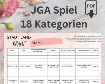 Hen Party Game - City Country Bride. Printable. PDF file. Instant download. A4 format. 2 designs. Rose-colored. Hen party.