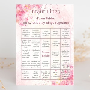 Juego de bingo de la novia de JGA. PDF. descarga digital . Formato A4. Mujeres de la JGA. despedida de soltera Juego de novia. Bingo nupcial . Idea de Jga