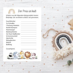 Gioco per baby shower I Il prezzo è caro I Articoli per bambini I Baby shower I Cartolina dei suggerimenti I A4 I PDF I Download istantaneo I Stampabile I Digitale I Soluzione