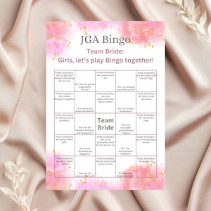 Jeu de Bingo JGA. 4 modèles. PDF. téléchargement numérique. Format A4. Femmes JGA. Enterrement de vie de jeune fille. Jeu de mariée. Bingo nuptial