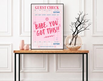 Babe You Got This Print, Positive Affirmation Art (Digital Download)