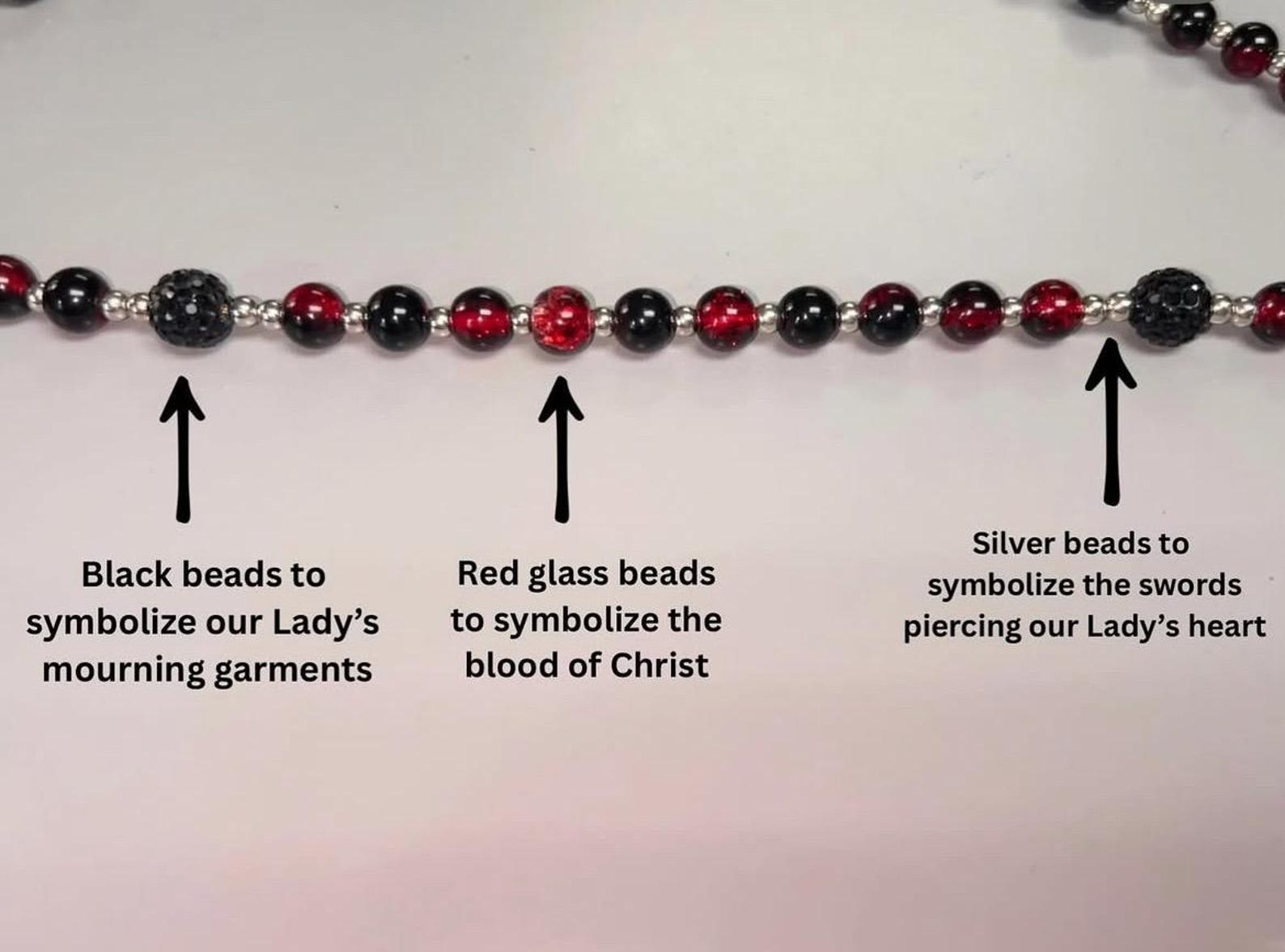 Our Lady of Sorrows Rosary | Handcrafted Catholic Gift | Religious ...
