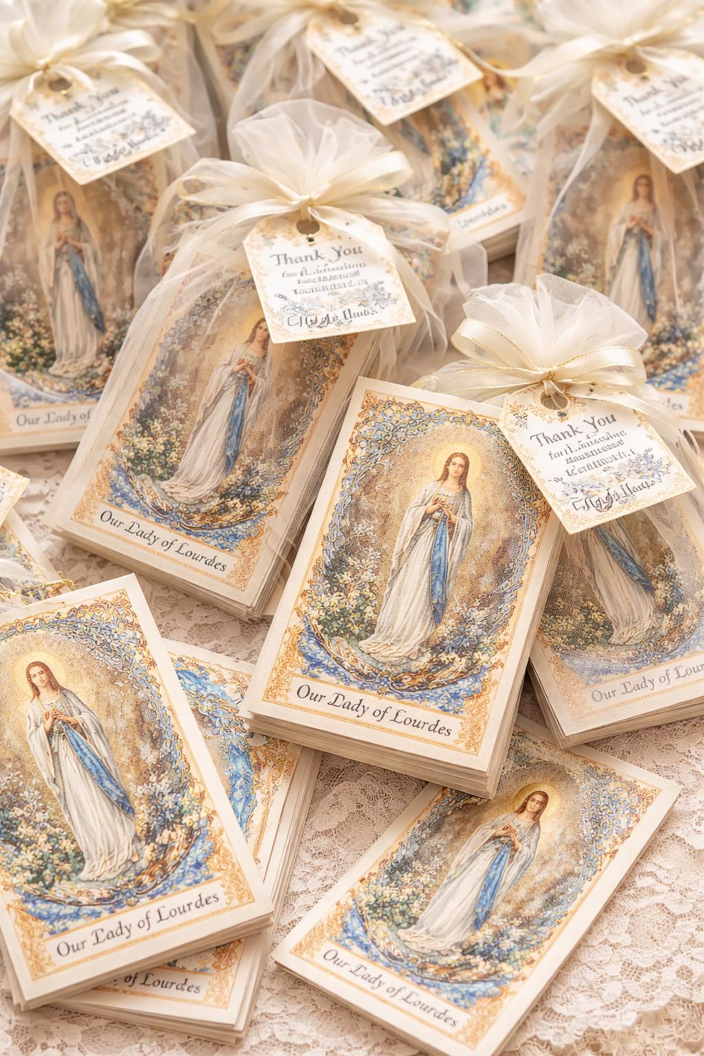 Our Lady of Lourdes Holy Card Printable | Catholic Image Digital ...