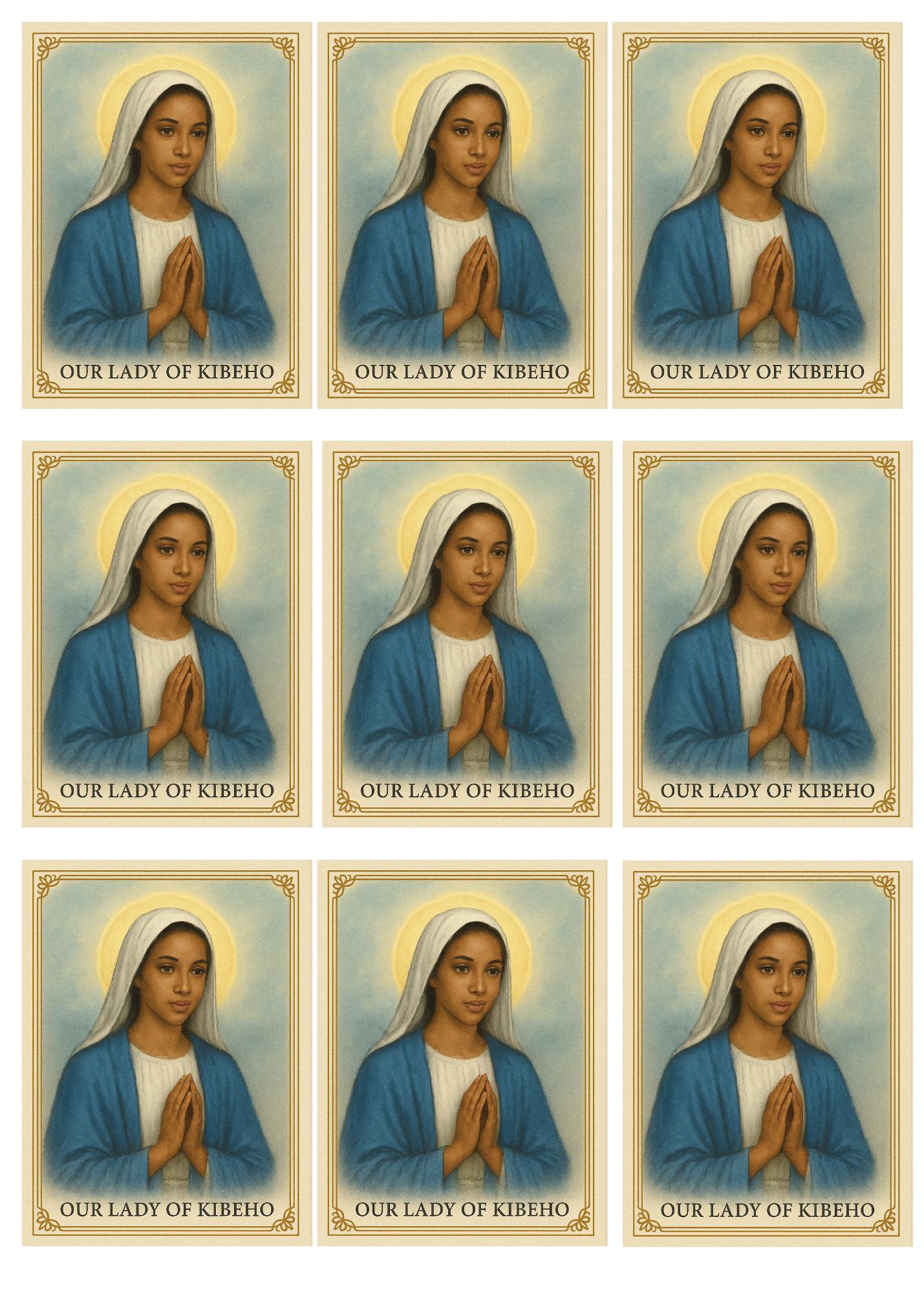 Our Lady of Kibeho Holy Card Printable | Catholic Image Digital ...