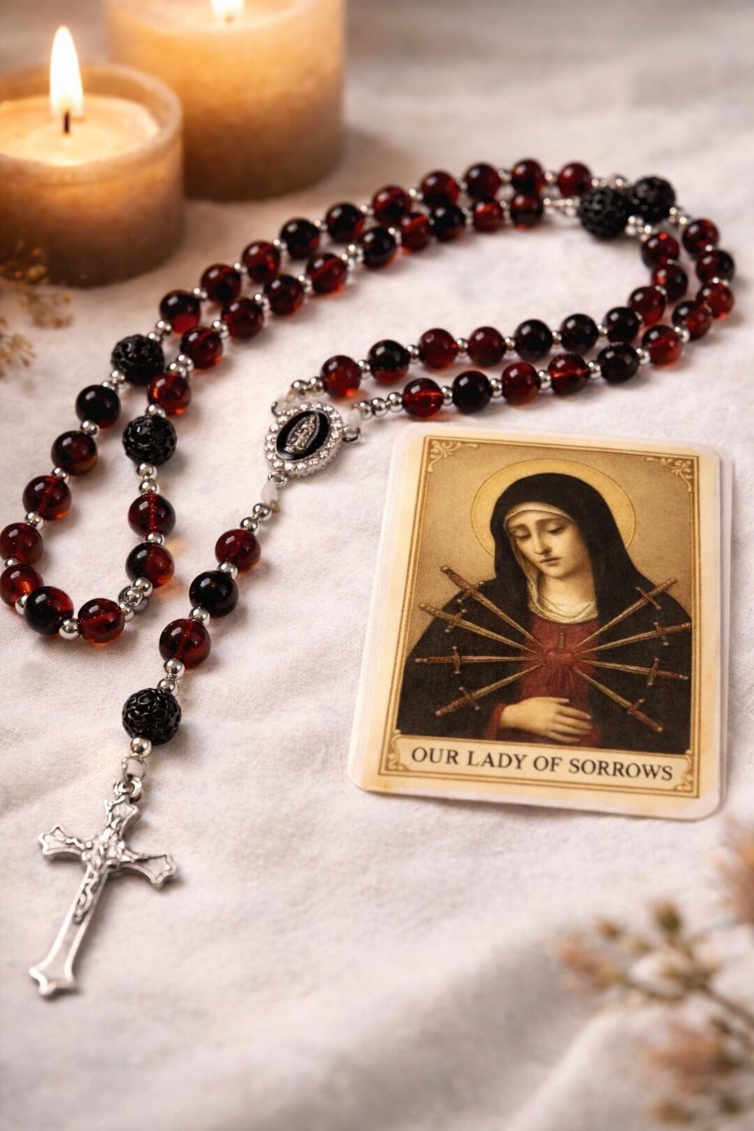 Our Lady of Sorrows Rosary | Handcrafted Catholic Gift | Religious ...
