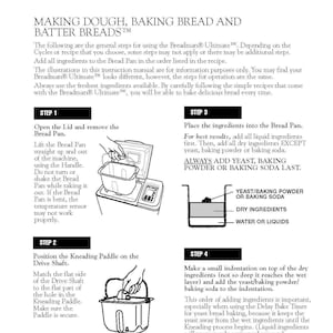 DOWNLOAD NOW - 2200 Bread Machine Recipes & Operator Instruction Maint Manual TR2200C