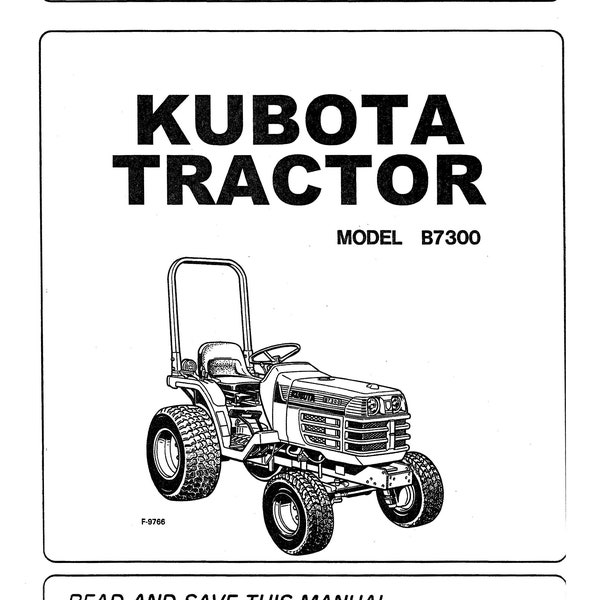 3010 3410 3710 Tractor Operator Maint Instruct Manual Kubota L3010 L3410 L3710