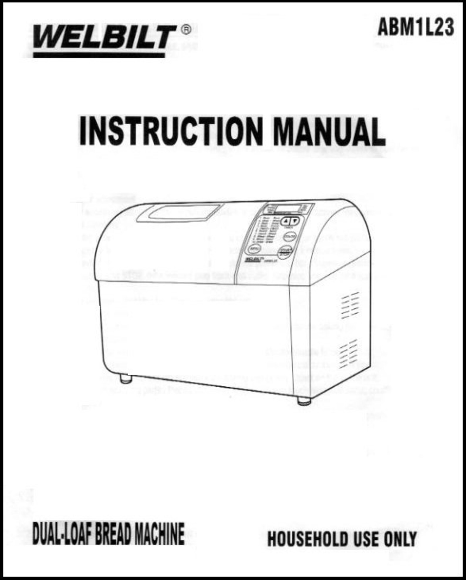 DOWNLOAD NOW - 23 Bread Machine Recipes & Operator Instruction Maint ...