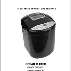 Instruction Manual Horizontal 2.0-Lb Bread Machine Recipe - MANUAL NOT A BREADMACHINE