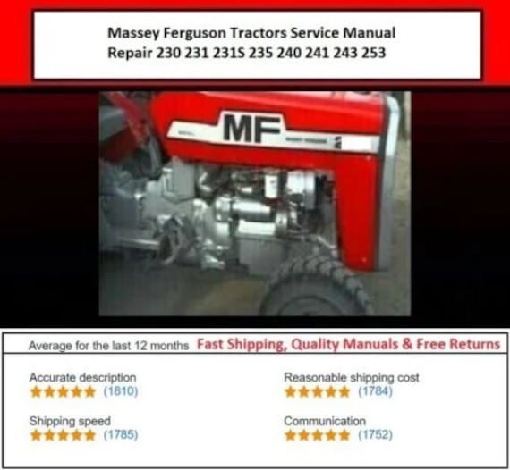 230 240 253 Manuale officina trattore 230 231 231S 235 240 241 243 253 MF