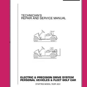 Instrukcja serwisowa 2001 - 2003 TXT Electric PDS Fleet & Freedom Golf Cart 646G