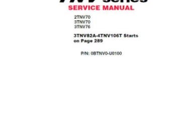 BAIXE AGORA - Manual de serviço e reparo abrange 2TNV70 a 4TNV106T (15 modelos no total)