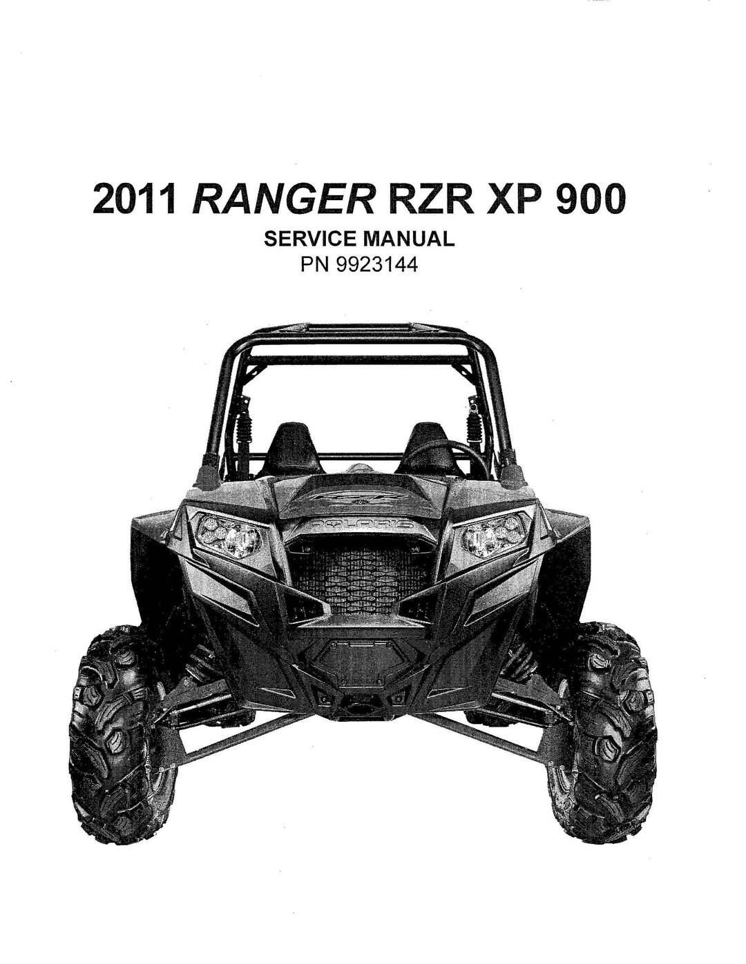 2013 Polaris RZR XP 900 Service Manual – Official Shop Repair Guide