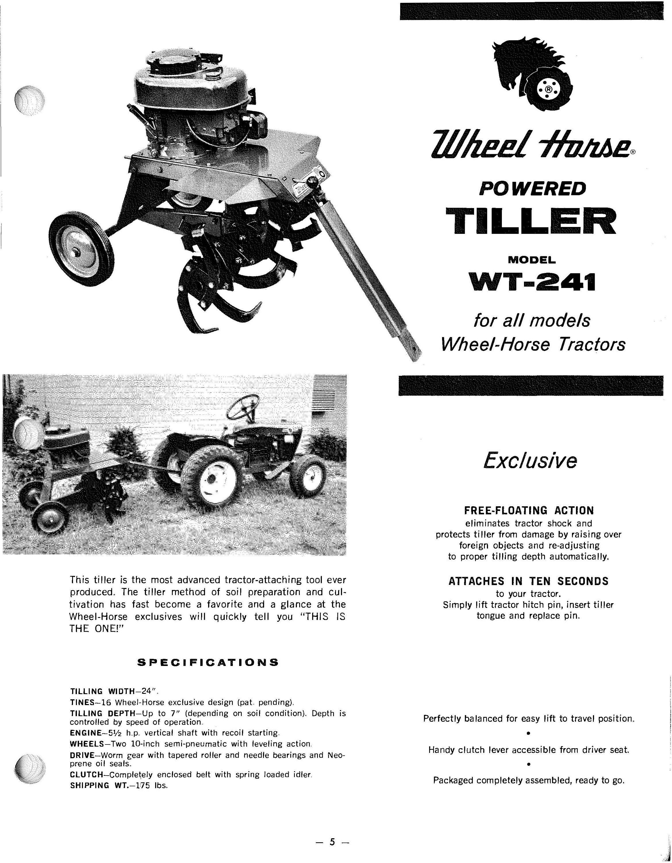 Wheel horse tiller manual new arrivals