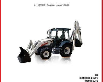 Tractor Service Manual 760 820 860 970 980 SX ELITE Backhoe