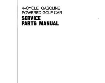 1991 1992 Golf Car Service Parts Manual  4-Cycle Gas GX 444 & GX 444F 7150