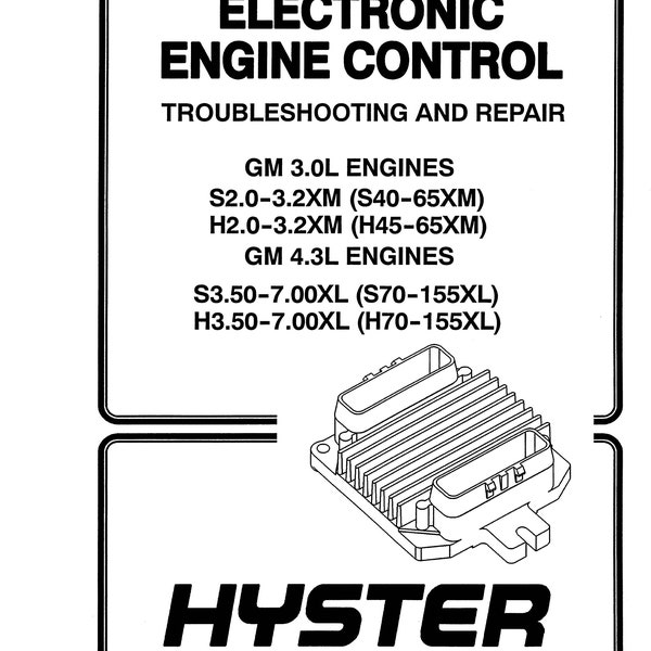 Service Repair Workshop Manual Hyster S70-120XL Forklift S70-120XL