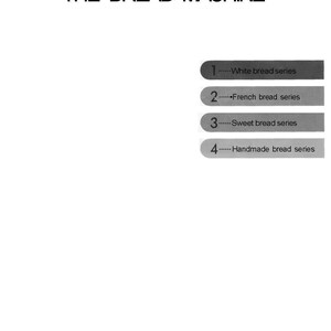 100-3 Bread Machine Recipe Guide & Operator Instruction Maint Manual ABM100-3