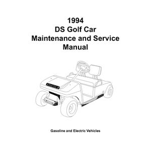 1994 DS ガス サービス メンテナンス マニュアル DS ガス 電動ゴルフ カート セット - 3 マニュアル - クラブ カー