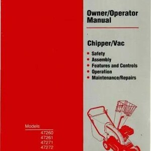 DOWNLOAD NOW - 1992 Workshop Manual Garden Way Chipper Vac 47260 47261 47271 47272
