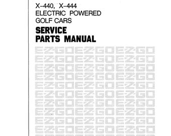 Service Parts Manual 1988 Golf Cart Ez-Go X-440 & X-444 Electric 3522