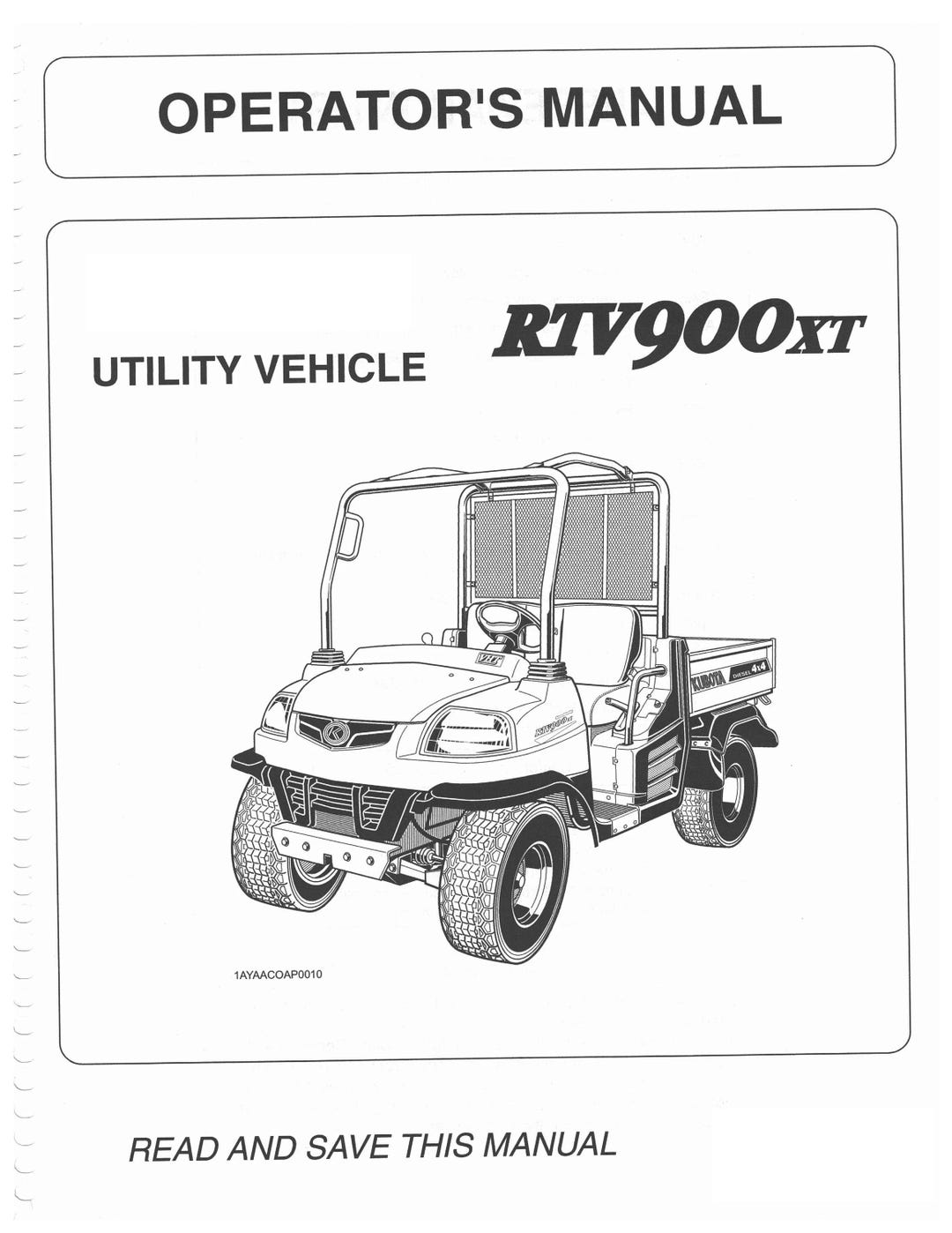 XT Side by Side 900 Operator Manual RTV 900 XT Utility Vehicle Diesel D902 - Etsy