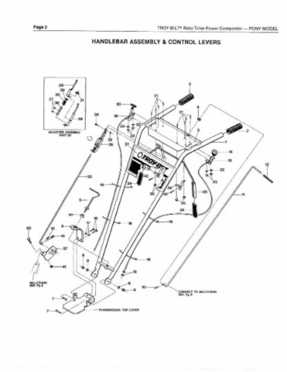 1987 1992 Pony Roto Tiller Repair Parts Manual Etsy