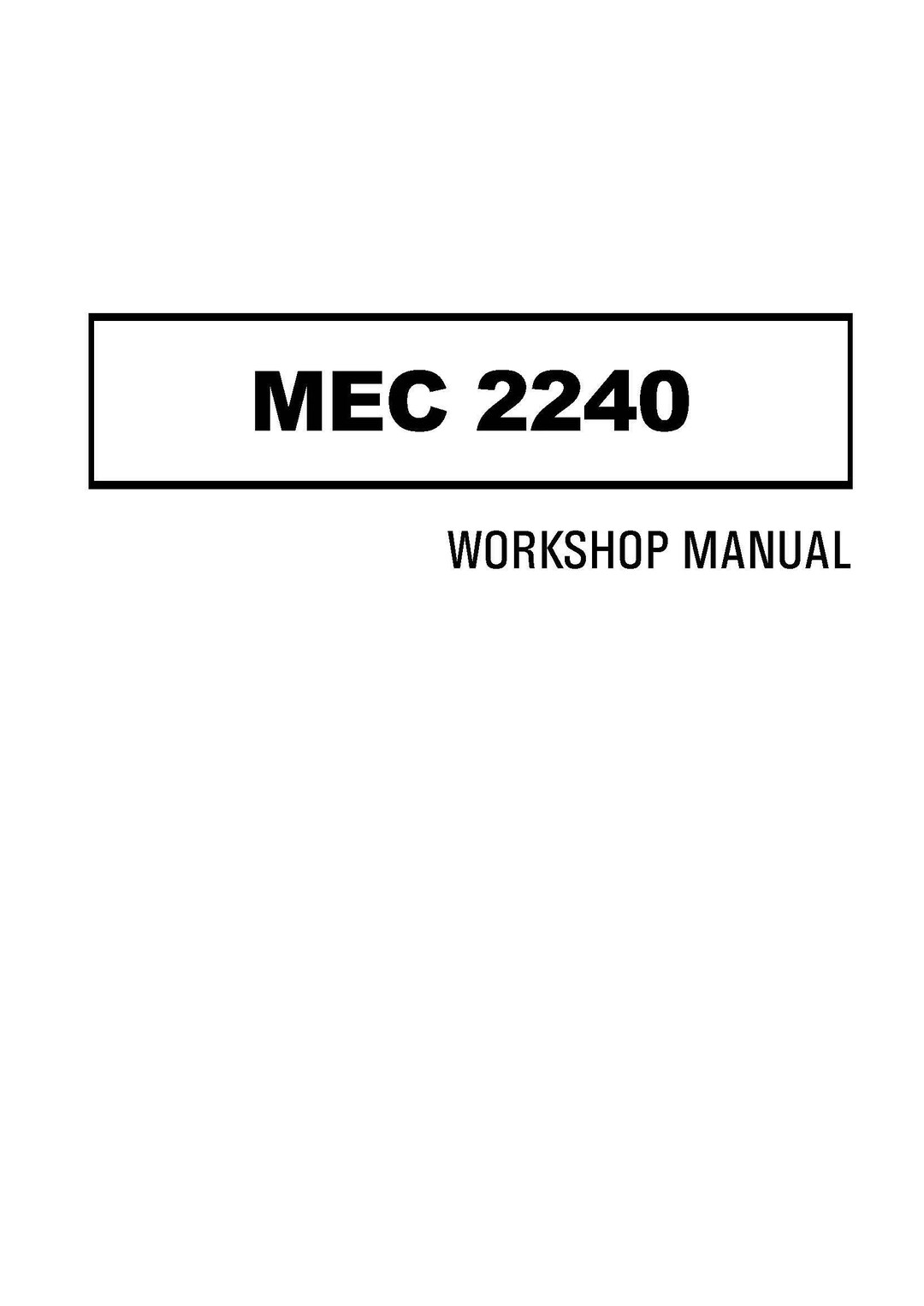 DOWNLOAD NOW - 2240 UTV Workshop Manual Fits MEC2240 - Etsy