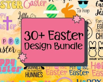 Påskdesignpaket, SVG PNG Clipart (digital nedladdning)