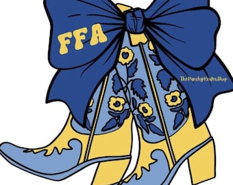 Agriculture Farmers Cowgirl Boots and Bow PNG SVG Digital Download, National Farmers