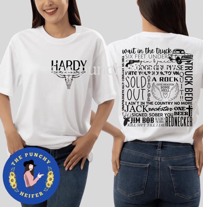 HARDY Shirt Design, Country Music Lyrics, PNG SVG (Digital Download) image 3
