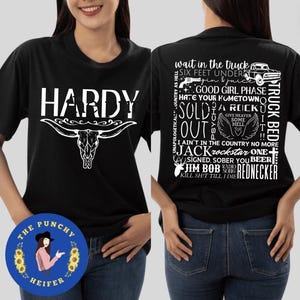 HARDY Shirt Design, Country Music Lyrics, PNG SVG (Digital Download) image 5