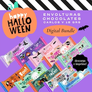 Halloween chocolates, Halloween chocolate wrapper, Halloween chocolate wrapper