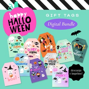 Halloween gift tags, halloween tags, Halloween cards, halloween cards