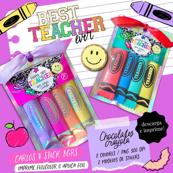 crayola chocolate wrapper, teachers day chocolate wrapper, crayon chocolate covers
