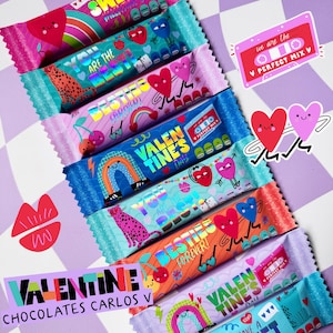 Embalagem de chocolate do Dia dos Namorados, capas de chocolate do Dia dos Namorados Carlos V
