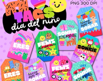 Étiquettes pour la Journée des enfants, cartes pour la Journée des enfants