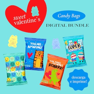 Designs Valentines BOYS Chipbags / Candy bags