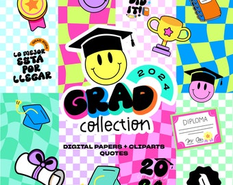 GRAD digital papers + cliparts + quotes