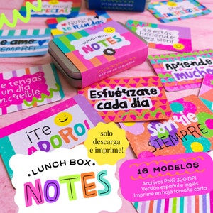 Lunchbox-Notizen, druckbare positive Affirmationen