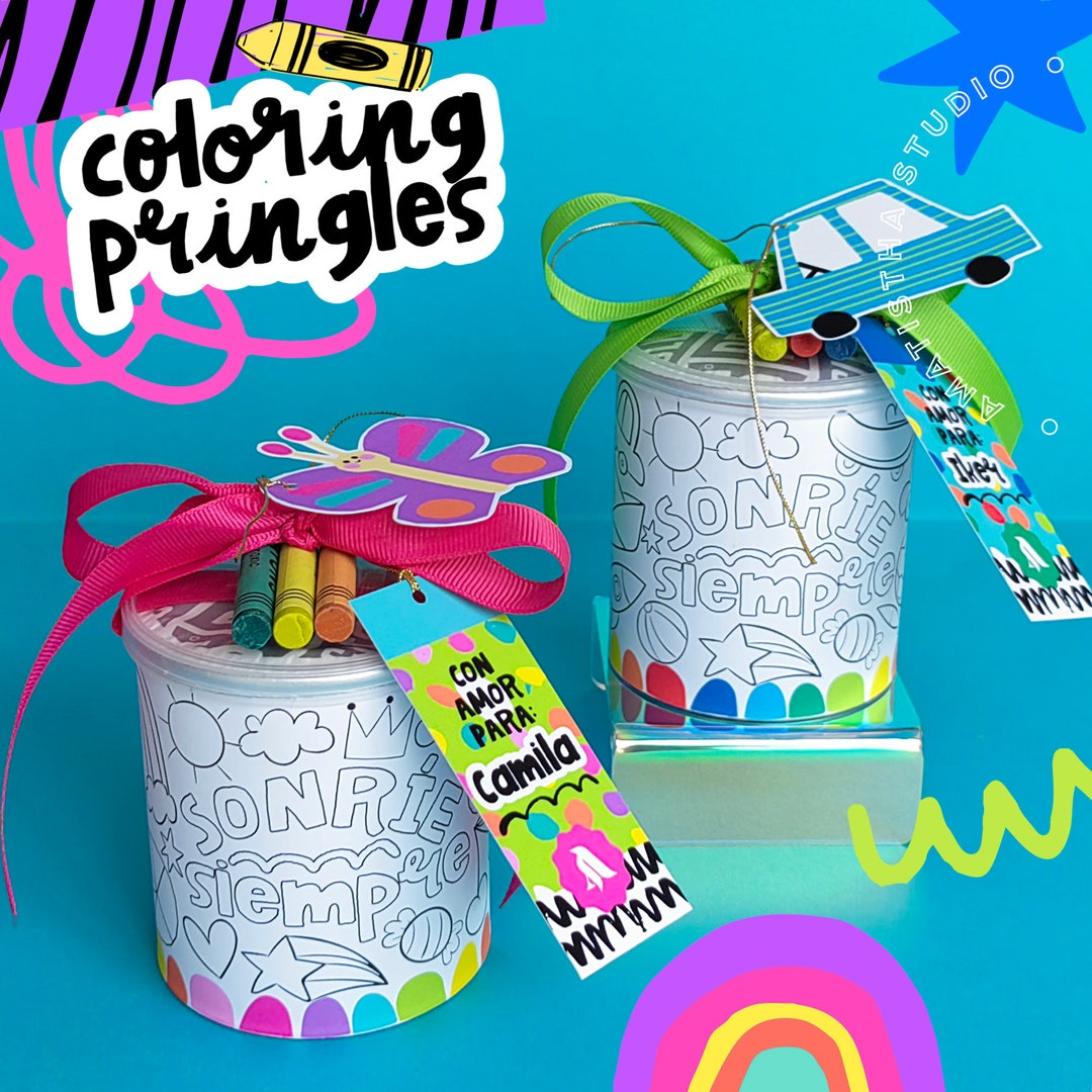 Diseños lata de Pringles para colorear, Coloring pringles kids