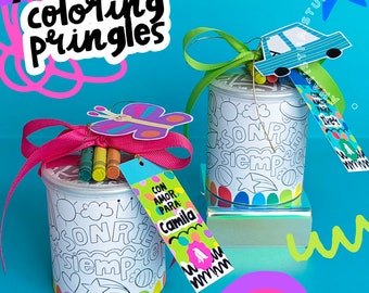 Pringles can designs to color, Coloring pringles kids, children's day pringles