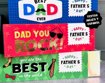 FATHER'S DAY slide box designs, Best Dad printable boxes, Father's Day slide boxes