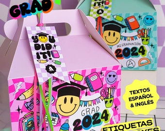 GRAD lunchbox stikers, labels for Graduation lunch box