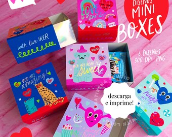 Valentine's Day minibox designs, Valentines slide box designs, Valentines Slide box