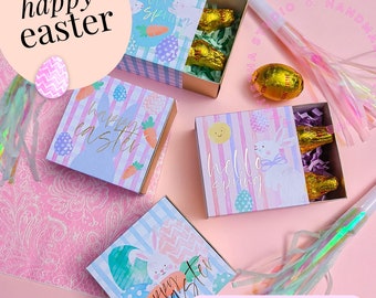 Diseños miniboxes Pascua, Easter miniboxes, diseños cajita deslizable pascua