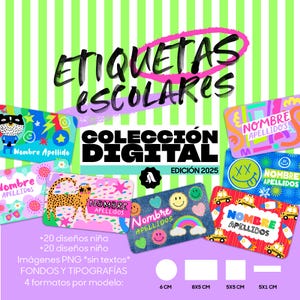 Etichette scolastiche digitali, adesivi scolastici stampabili