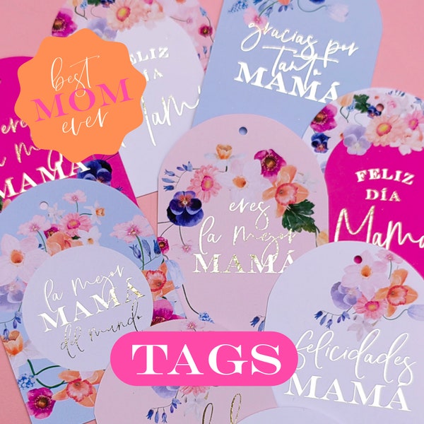 Mothers day tags, mom gift tags, mothers day cards