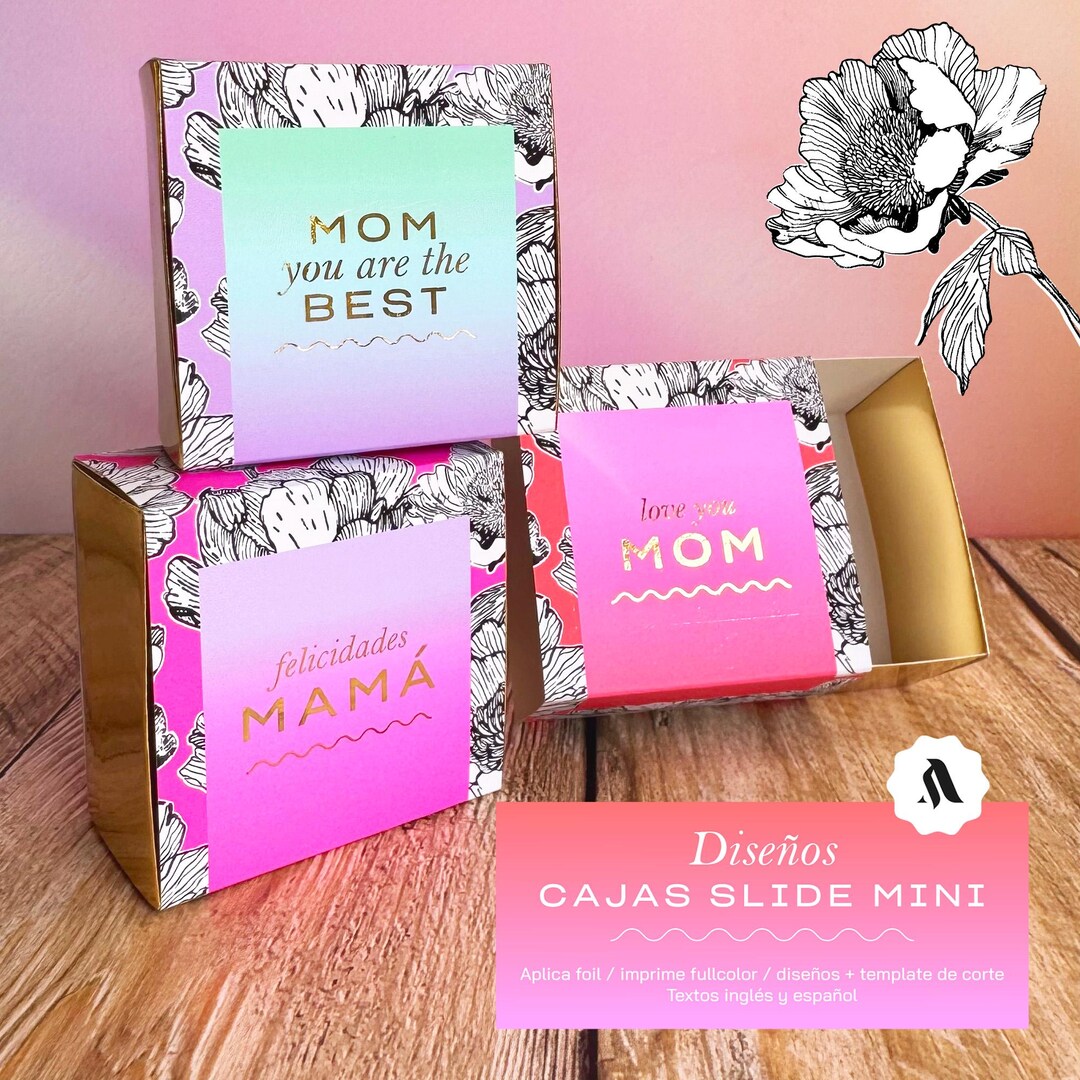 Mini Slide Box Designs for MOM 2026, Sliding Boxes for Mom - Etsy